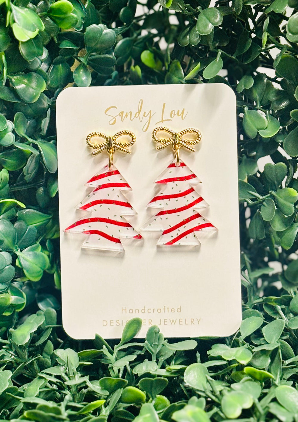 Christmas Cake Tree Earrings