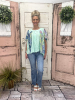 Pale Mint Multi Printed Top
