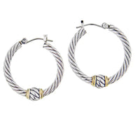 G2936-A000 Small, G2775-A000 Large - Oval Link Collection - Twisted Wire Hoop Earrings