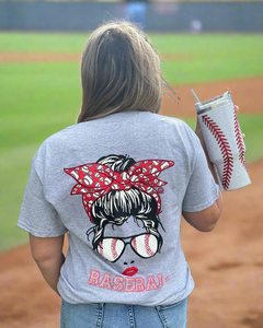 Messy Bun Baseball Tee