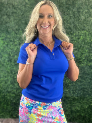 Royal Blue Short Sleeve Polo