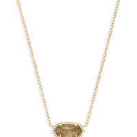 4217714621 Elisa Gold Pendant Necklace in Orange Citrine Quartz