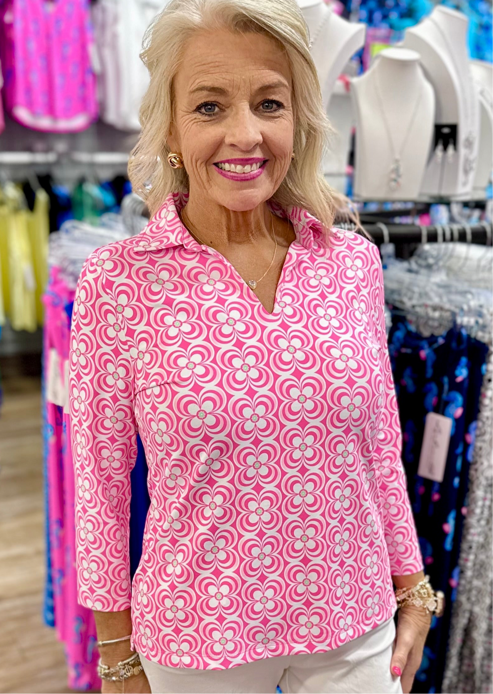 Lulu-B 3/4 Collar Top - DGPP