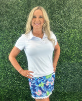 White Short Sleeve Polo
