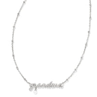 9608864714 Grandma Script Pendant Necklace in Silver