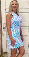 Scallop Hem Sleeveless Dress - PAVN
