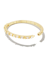 Gracie Bangle Bracelet in Gold White Mix
