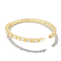 Gracie Bangle Bracelet in Gold White Mix