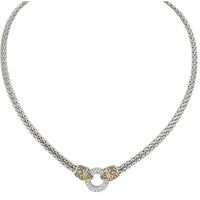 N2802-AF00 Antiqua Collection - Pavé Circle Double Strand Necklace