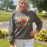 Merry Christmas Bow Sweatshirt