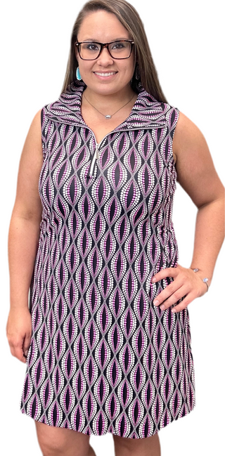SPX4427 Sleeveless Zip Swing Dress - DTNU