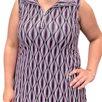 SPX4427 Sleeveless Zip Swing Dress - DTNU