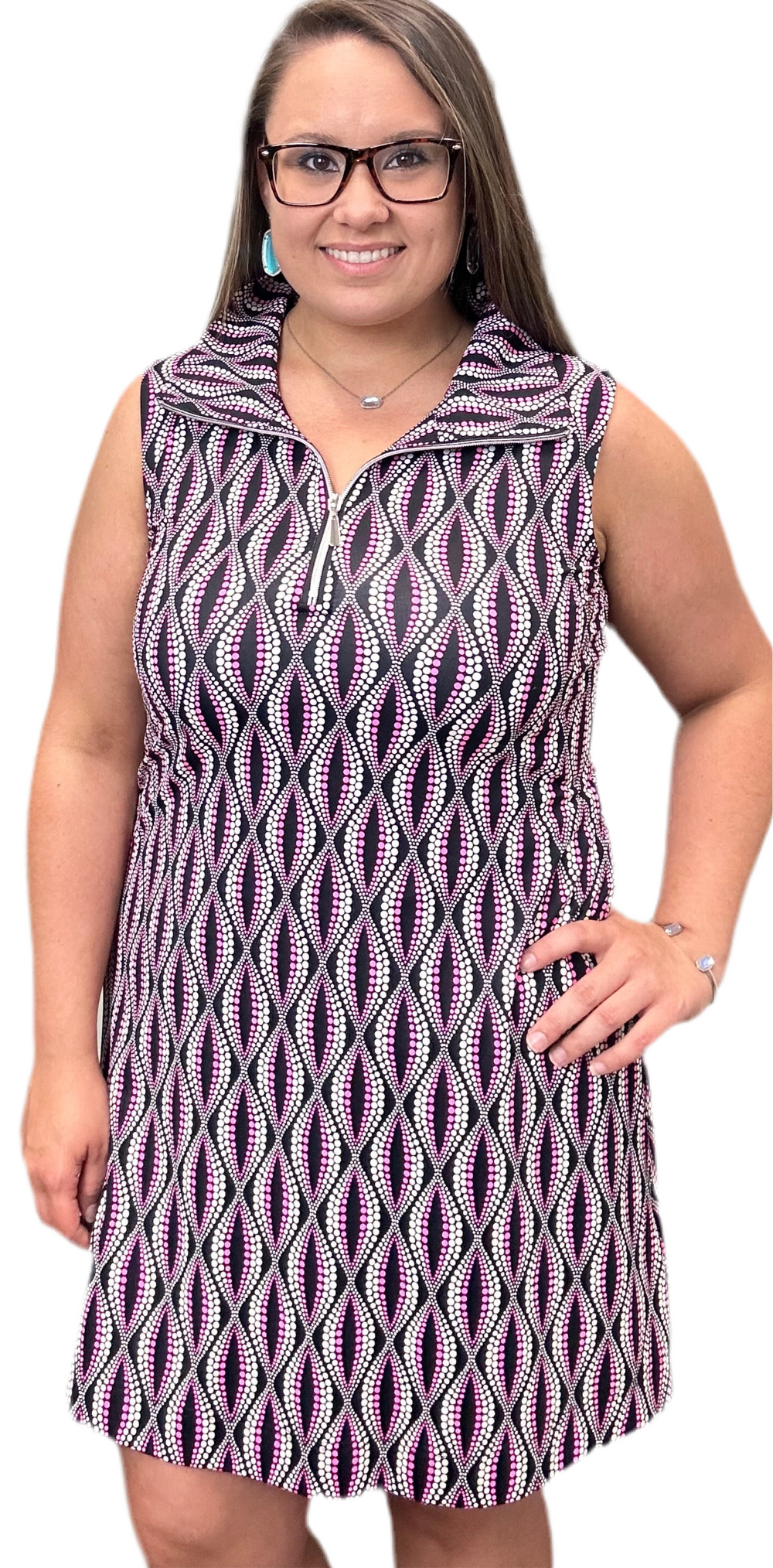 SPX4427 Sleeveless Zip Swing Dress - DTNU
