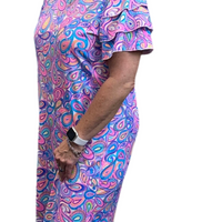 SPX4580 Midi Ruffle Short Sleeve Dress - PSLY