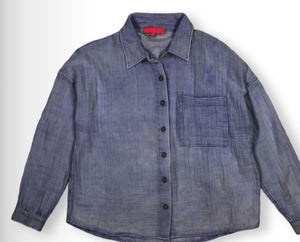 Gauze Button Down - Indigo