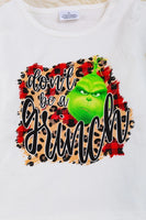 Don't Be A Grinch Leopard and Plaid Toddler Outfit Set
