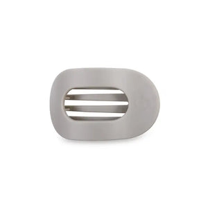 Flat Round Clip - Silver Flames