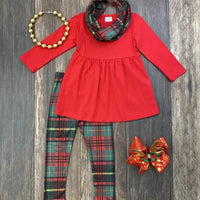 Holiday Plaid 3-Piece Tunic Set