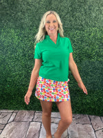 Emerald Pleated Collar Top
