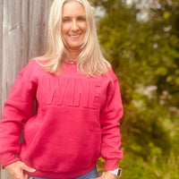 Wine Embossed Sweatshirt