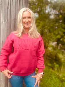 Wine Embossed Sweatshirt