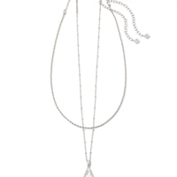 Faceted Alex Silver Convertible Necklace in Rhod Ivory Illusion