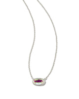 Grayson Short Necklace Rhodium in Dichroic Glass
