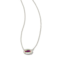 Grayson Short Necklace Rhodium in Dichroic Glass