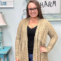 Olive Leopard Cardigan