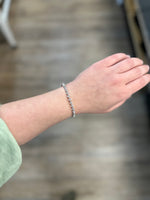 Jada Cuff Bracelet in Silver White Crystal
