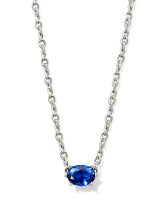 Cailin Necklace Silver in Blue Crystal