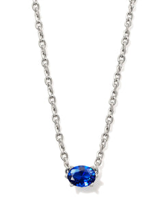 Cailin Necklace Silver in Blue Crystal