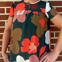 Autumn Floral Print Top