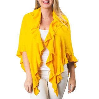 Ava Ruffle Wrap - Yellow