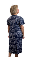 SPX4580 Midi Ruffle Short Sleeve Dress - PRNV
