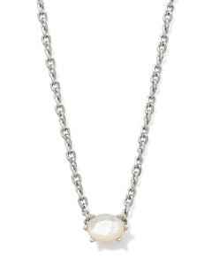 Cailin Necklace Silver in Ivory Mother of Pearl