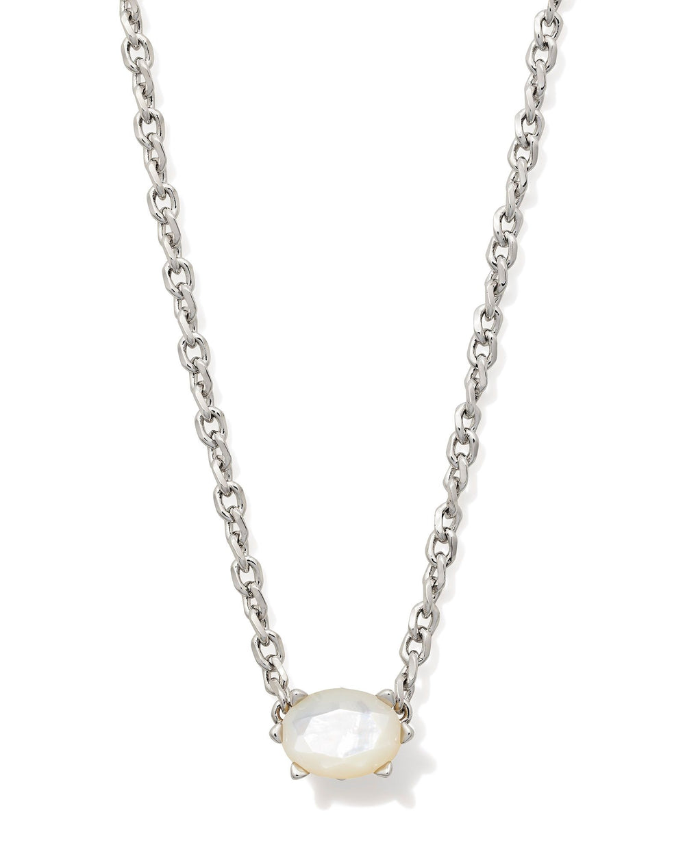 Cailin Necklace Silver in Ivory Mother of Pearl