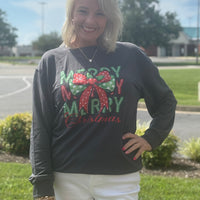 Merry Christmas Bow Sweatshirt