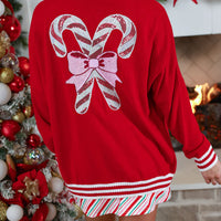Candy Cane Relaxed Cardigan