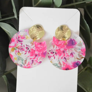 Bright Floral Summer Earrings