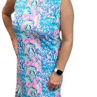 SPX4579 Midi Sleeveless Ruffle Trim Dress - PAPW