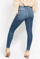 High-Rise Button Fly Skinny Jeans
