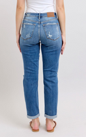 Judy Blue Mid-Rise Vintage Wash Boyfriend Fit W/ Destroy 82663
