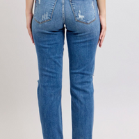 Judy Blue Mid-Rise Vintage Wash Boyfriend Fit W/ Destroy 82663
