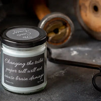 Changing the Toilet Paper Brain Damage 6oz Candle