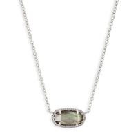 4217713787 - Elisa Necklace Silver in Black Mother of Pearl