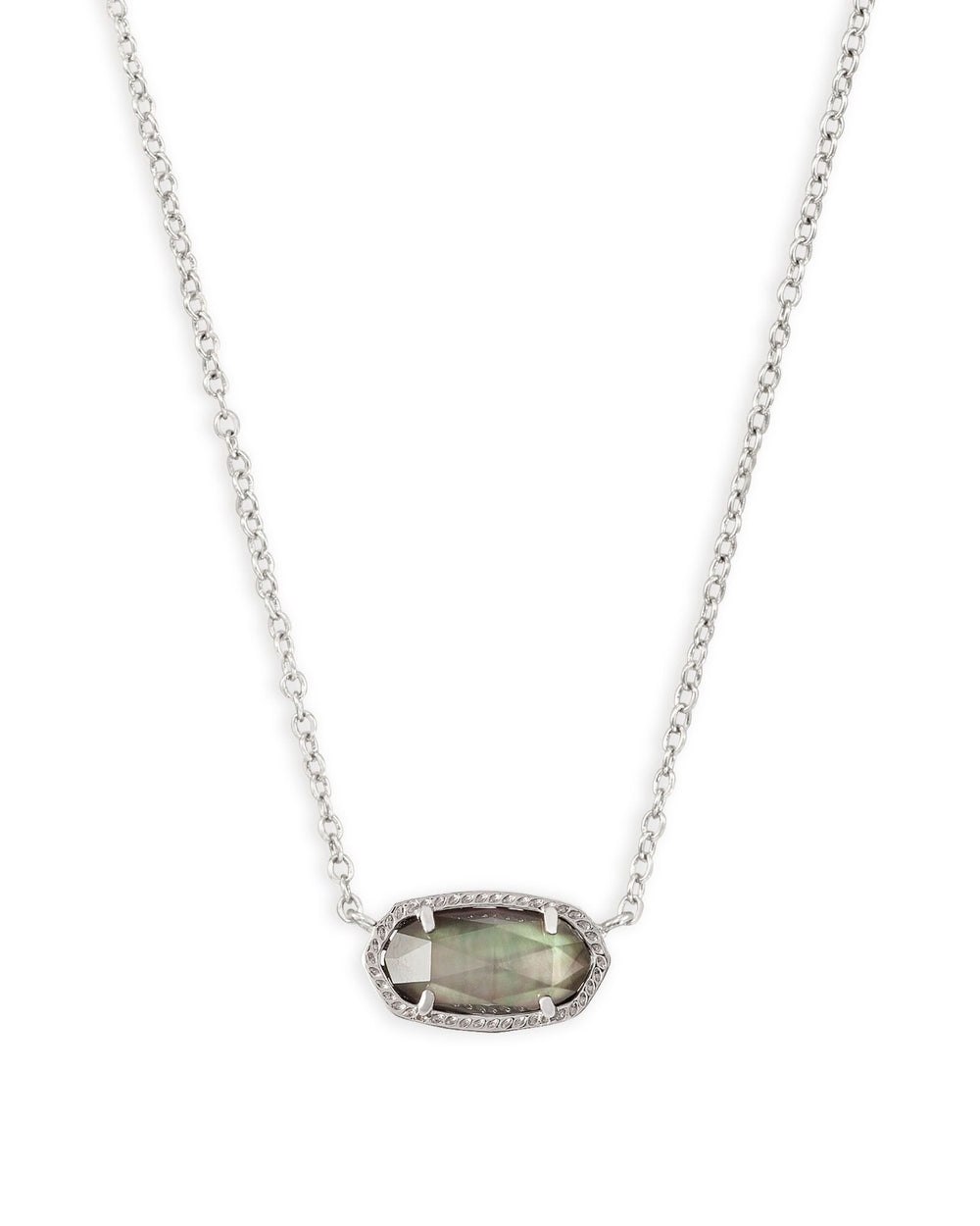 4217713787 - Elisa Necklace Silver in Black Mother of Pearl