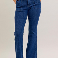 High-Rise Flare with Patch Pocket