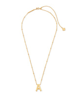 Letter A Pendant Necklace in Gold
