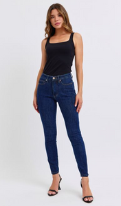 Mid-Rise Tummy Control Classic Skinny Jeans